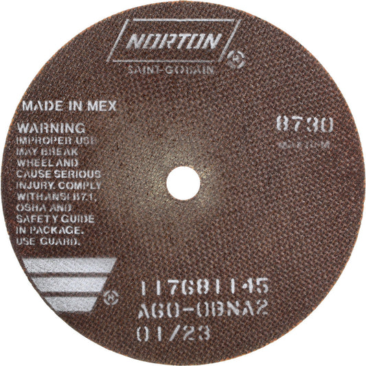 Norton 66252938787 Cutoff Wheel 7" Dia, 0.035" Thick, 5/8" Hole, Aluminum Oxide