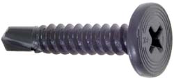 ITW Buildex 560077 #10, Pancake Head, Phillips Drive, 1" Length Under Head, #3 Point, Self Drilling Screw