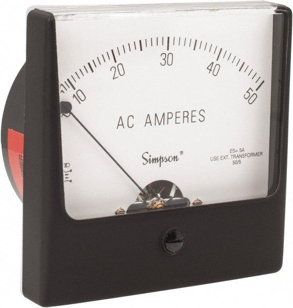 Simpson Electric 35075 Analog, AC Ammeter, Panel Meter