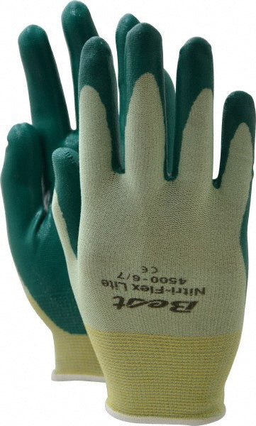 SHOWA 4500-07 General Purpose Work Gloves Small, Nitrile Coated, Nylon