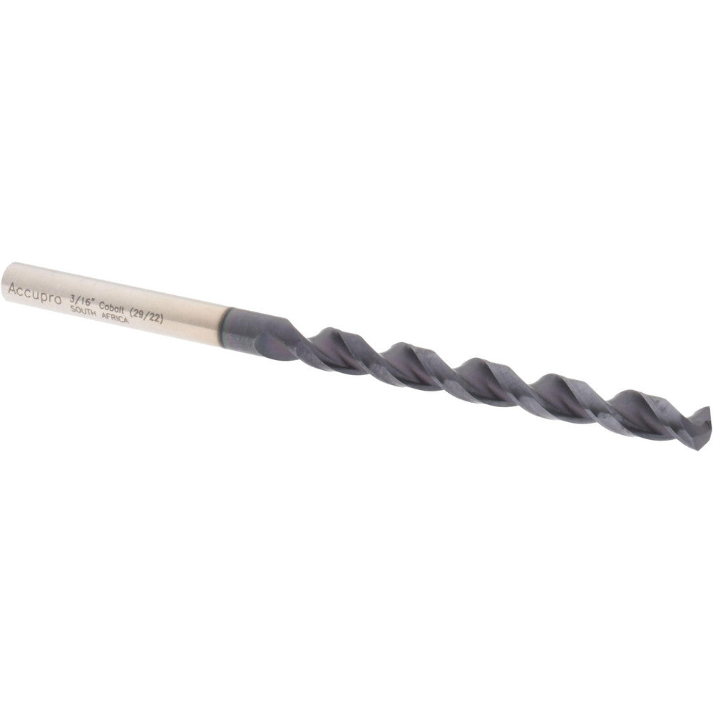 Accupro 1640476A-AC Jobber Length Drill Bit 3/16" Dia, 130 &deg, Cobalt