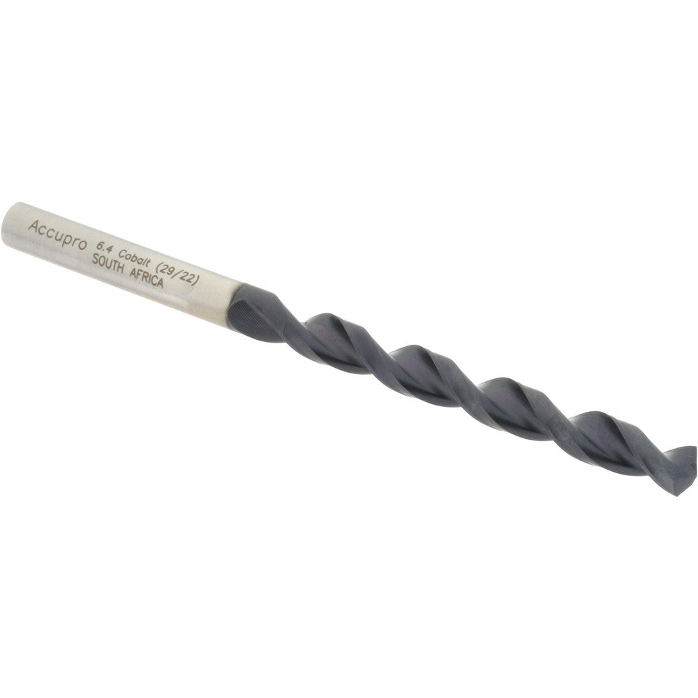 Accupro 1640640A-AC Jobber Length Drill Bit 6.4 mm Dia, 130 &deg, Cobalt