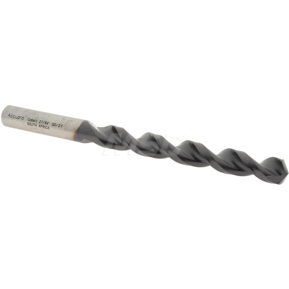 Accupro 1641072A-AC Jobber Length Drill Bit 27/64" Dia, 130 &deg, Cobalt