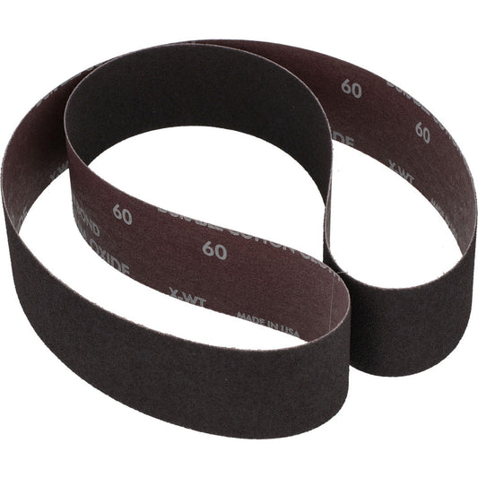 Norton 78072721240 Abrasive Belt  2" Wide, 48" OAL, 60 Grit, Aluminum Oxide
