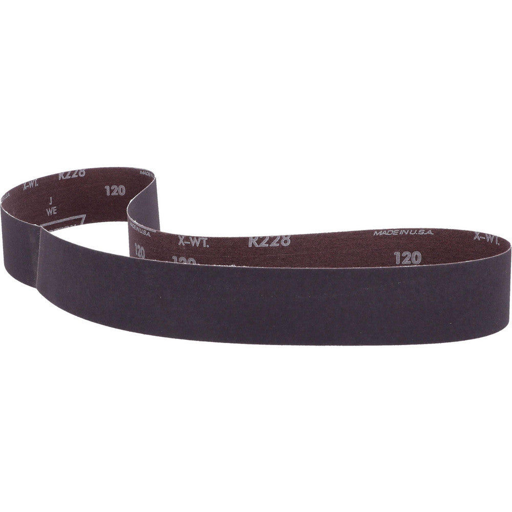Norton 78072721225 Abrasive Belt  2" Wide, 48" OAL, 120 Grit, Aluminum Oxide