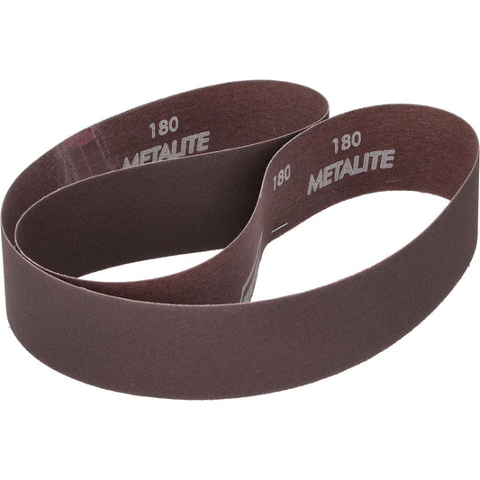 Norton 78072721223 Abrasive Belt  2" Wide, 48" OAL, 180 Grit, Aluminum Oxide
