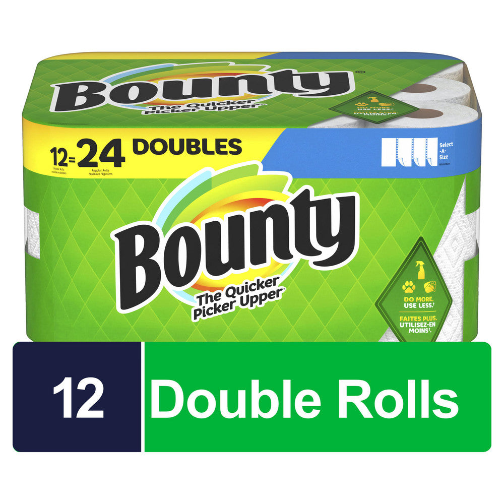 Bounty PGC15705 Paper Towels Perforated Roll, 12 Rolls per Case, 2.000 Ply, White