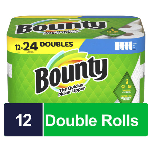 Bounty PGC15705 Paper Towels Perforated Roll, 12 Rolls per Case, 2.000 Ply, White