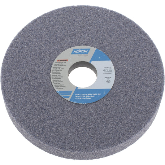 Norton 66252942689 Surface Grinding Wheel 7" Dia, 1" Thick, 1-1/4" Hole, 46 Grit, H Hardness