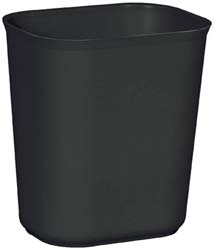 Rubbermaid FG254100BLA Trash Can 14 qt, Rectangle, Black