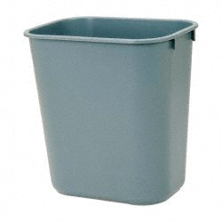 Rubbermaid FG295500GRAY Wastebasket Small 13 Qt, Gray