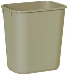 Rubbermaid FG295500BEIG Wastebasket, Small, 13 Qt, Beige