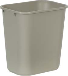 Rubbermaid FG295600BEIG Wastebasket, Medium, 28 Qt, Beige