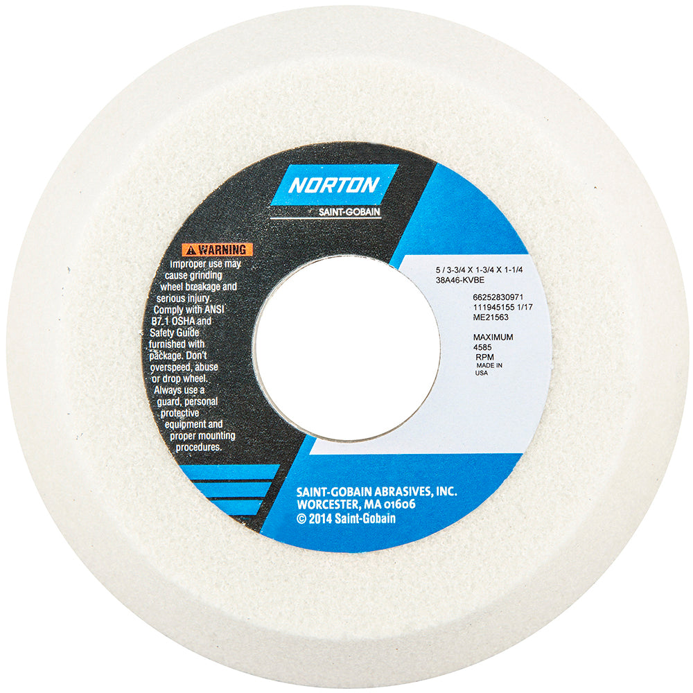 Norton 66252830971 Tool & Cutting Grinding Wheel 5" Dia, 46 Grit, K Hardness, Type 11