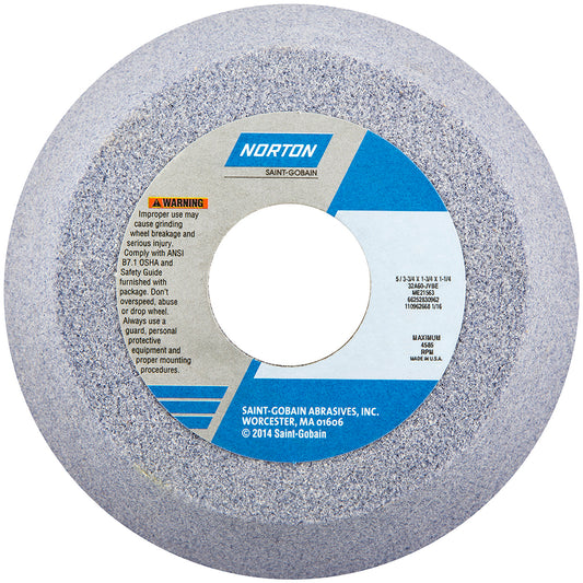 Norton 66252830962 Tool & Cutting Grinding Wheel 5" Dia, 60 Grit, J Hardness, Type 11