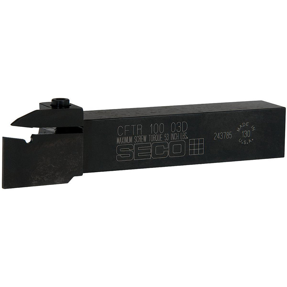 Seco 00086326 Indexable Grooving-Cutoff Toolholder CFTR10003D, 3 mm Min Groove Width, 0.43" Max Depth of Cut, Right Hand