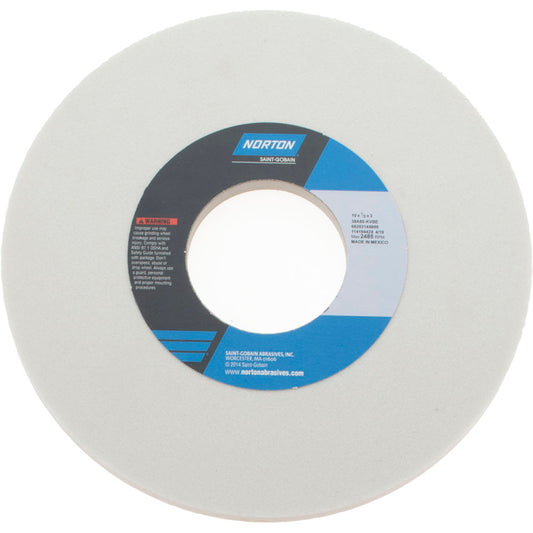 Norton 66253149859 Surface Grinding Wheel 10" Dia, 1/2" Thick, 3" Hole, 60 Grit, K Hardness