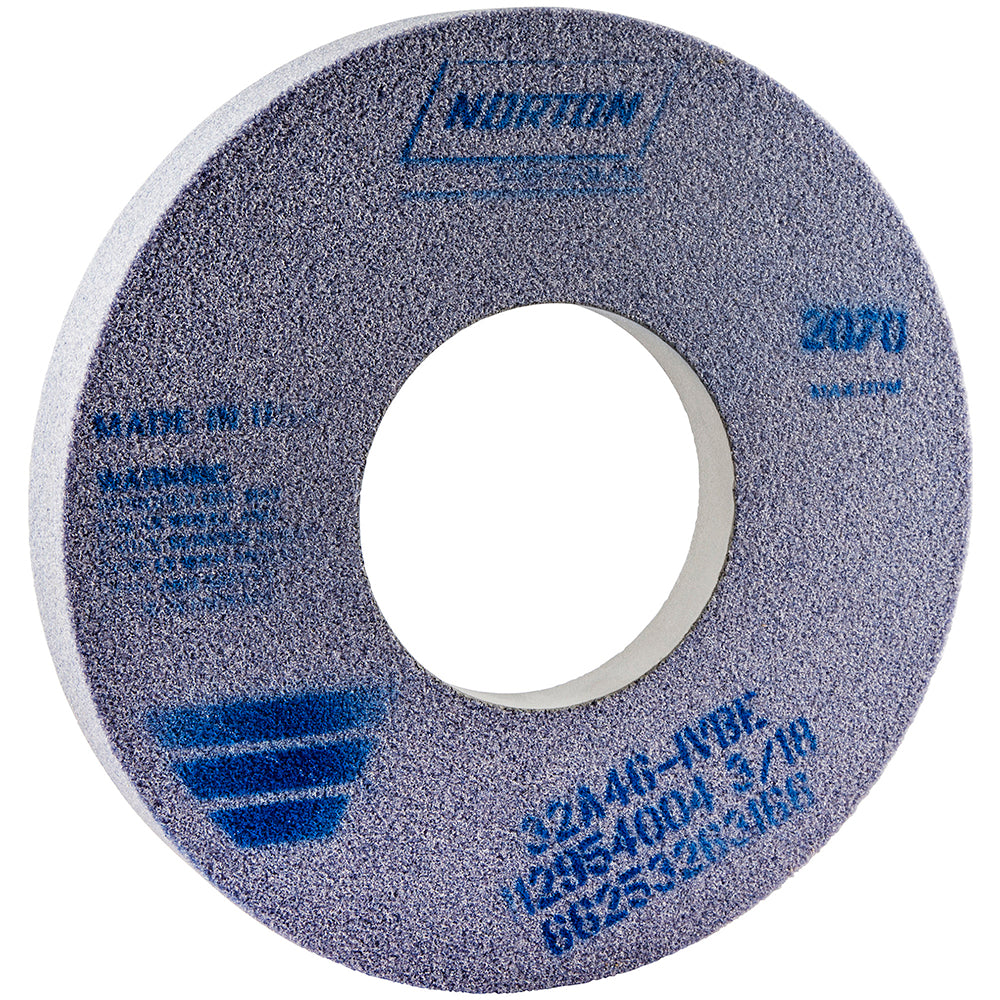 Norton 66253263166 Surface Grinding Wheel 12" Dia, 1-1/2" Thick, 5" Hole, 46 Grit, I Hardness