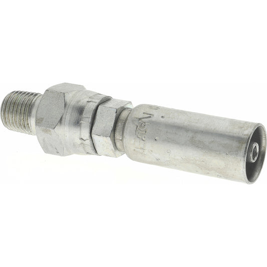 Eaton 04Z-J04-BG Hydraulic Hose Male Pipe Swivel Fitting 0.2500" Hose ID, 0.2500" Hose OD, Hose Size 4, 1/4-18 Thread