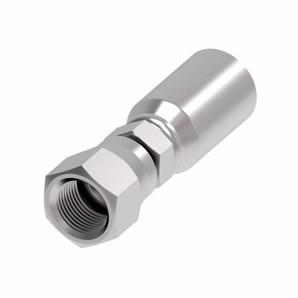 Eaton 06E-606 Hydraulic Hose Female Swivel Fitting 0.3750" Hose ID, 0.3750" Hose OD, Hose Size 6, 9/16-18 Thread, 5,000 psi