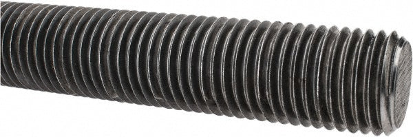 ALL AMERICA THREADED PRODUCTS 11318 General-Purpose Threaded Rod 1-1/4-7, 3' OAL, Low-Carbon Steel, Oil Finish