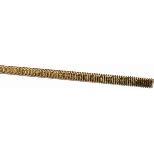 ALL AMERICA THREADED PRODUCTS 3523 General-Purpose Threaded Rod 5/16-18, 3' OAL, Brass, Plain Finish