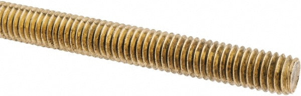 ALL AMERICA THREADED PRODUCTS 3528 General-Purpose Threaded Rod 3/8-16, 3' OAL, Brass, Plain Finish