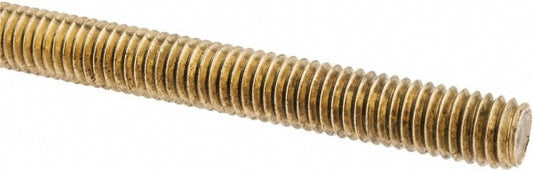 ALL AMERICA THREADED PRODUCTS 3528 General-Purpose Threaded Rod 3/8-16, 3' OAL, Brass, Plain Finish