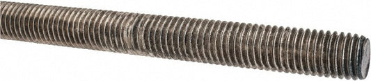 All America Threaded Products 45502 General-Purpose Threaded Rod 5/8-11, 3' OAL, Stainless Steel, Plain Finish