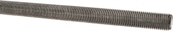 ALL AMERICA THREADED PRODUCTS 10353 General-Purpose Threaded Rod 7/16-20, 3' OAL, Stainless Steel, Plain Finish