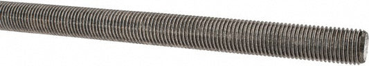 ALL AMERICA THREADED PRODUCTS 10353 General-Purpose Threaded Rod 7/16-20, 3' OAL, Stainless Steel, Plain Finish