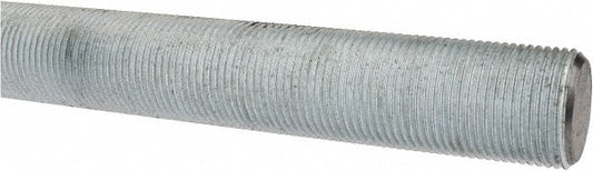 ALL AMERICA THREADED PRODUCTS 20311 General-Purpose Threaded Rod 1-14, 3' OAL, Low-Carbon Steel, Zinc Finish