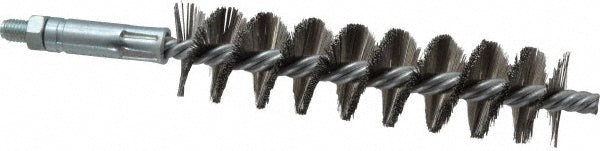 Schaefer Brush 93533 Double Stem/Single Spiral Tube Brush 1" Dia, 6-1/4" OAL, Stainless Steel Bristles