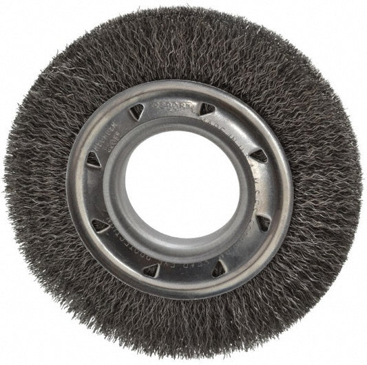Osborn 0002243200 Wheel Brush 6" Wheel Dia, 7/8" Face Width, 0.0118" Wire Dia, Crimped