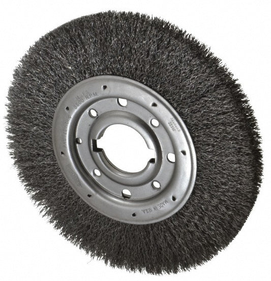 Osborn 0002244000 Wheel Brush 10" Wheel Dia, 1-1/4" Face Width, 0.0140" Wire Dia, Crimped
