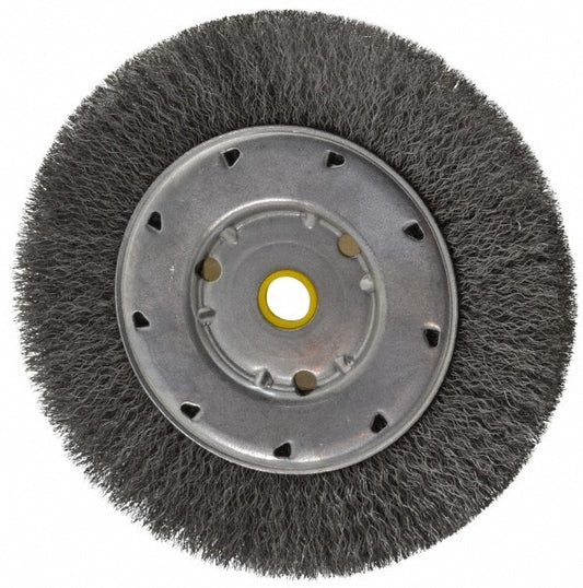 Osborn 0002140200 Wheel Brush 6" Wheel Dia, 5/8" Face Width, 0.0080" Wire Dia, Crimped