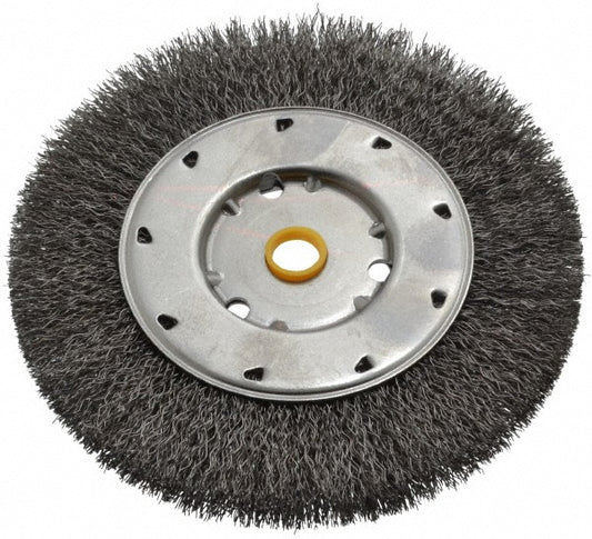Osborn 0002140300 Wheel Brush 6" Wheel Dia, 5/8" Face Width, 0.1180" Wire Dia, Crimped