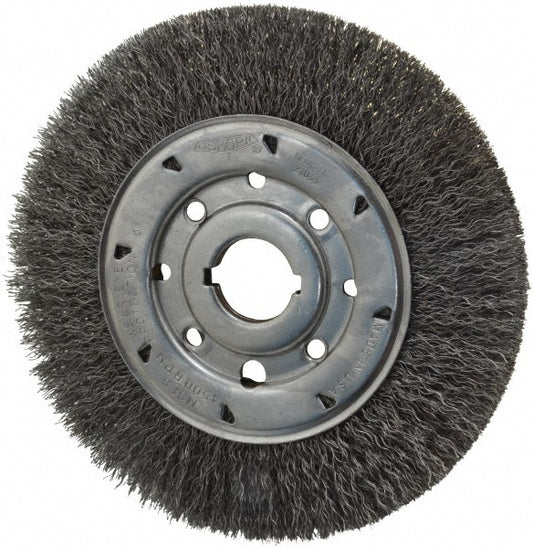 Osborn 0002140700 Wheel Brush 8" Wheel Dia, 5/8" Face Width, 0.0140" Wire Dia, Crimped