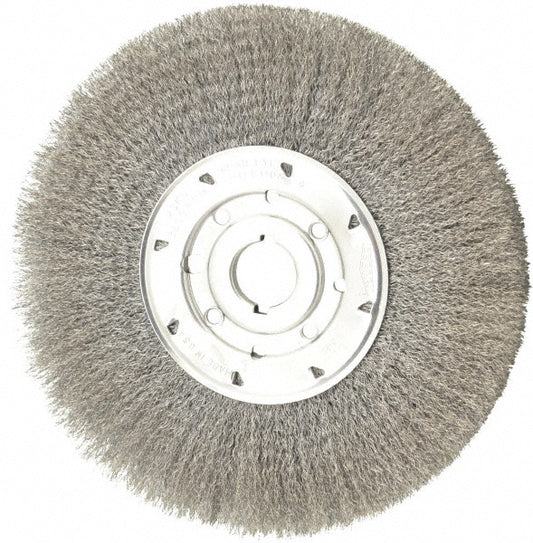 Osborn 0002140900 Wheel Brush 10" Wheel Dia, 5/8" Face Width, 0.0104" Wire Dia, Crimped