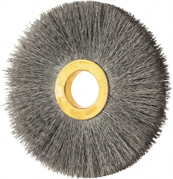 Osborn 0001142700 Wheel Brush 3" Wheel Dia, 3/8" Face Width, 0.0060" Wire Dia, Crimped