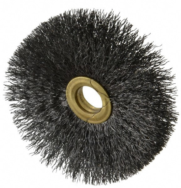 Osborn 0001142800 Wheel Brush 3" Wheel Dia, 1/4" Face Width, 0.0080" Wire Dia, Crimped
