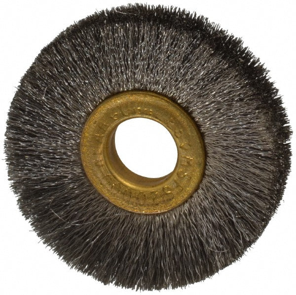 Osborn 0001141700 Wheel Brush 2" Wheel Dia, 1/4" Face Width, 0.0050" Wire Dia, Crimped