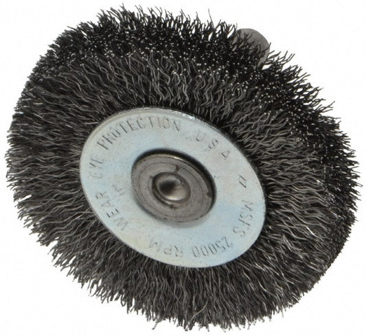 Osborn 0001143600 Wheel Brush 2" Wheel Dia, 3/8" Face Width, 0.0080" Wire Dia, Crimped