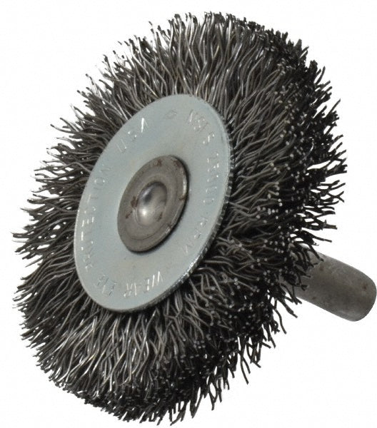 Osborn 0001143700 Wheel Brush 2" Wheel Dia, 3/8" Face Width, 0.0140" Wire Dia, Crimped