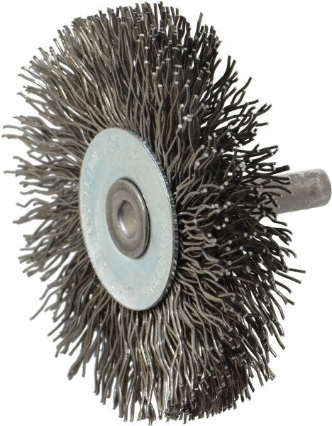 Osborn 0001144100 Wheel Brush 2-1/2" Wheel Dia, 7/16" Face Width, 0.0200" Wire Dia, Crimped