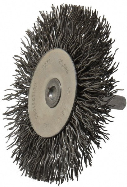 Osborn 0001144400 Wheel Brush 3" Wheel Dia, 7/16" Face Width, 0.0200" Wire Dia, Crimped