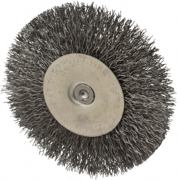 Osborn 0001144600 Wheel Brush 4" Wheel Dia, 1/2" Face Width, 0.0140" Wire Dia, Crimped