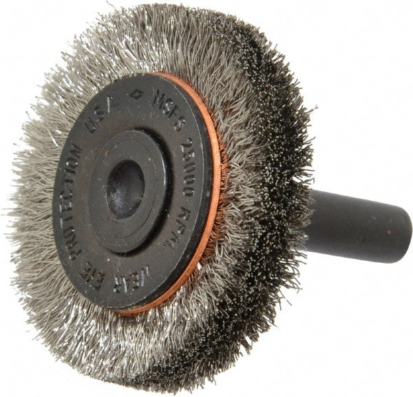 Osborn 0001144700 Wheel Brush 1-1/2" Wheel Dia, 3/8" Face Width, 0.0060" Wire Dia, Crimped