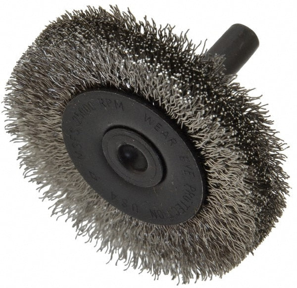 Osborn 0001144900 Wheel Brush 2" Wheel Dia, 3/8" Face Width, 0.0080" Wire Dia, Crimped