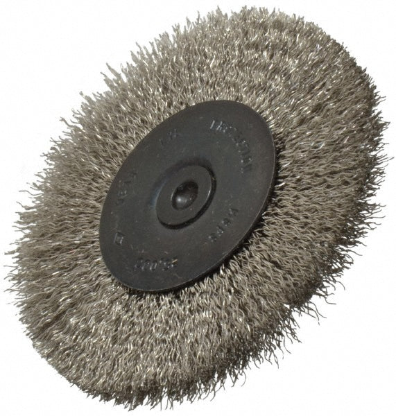 Osborn 0001145300 Wheel Brush 3" Wheel Dia, 7/16" Face Width, 0.0080" Wire Dia, Crimped